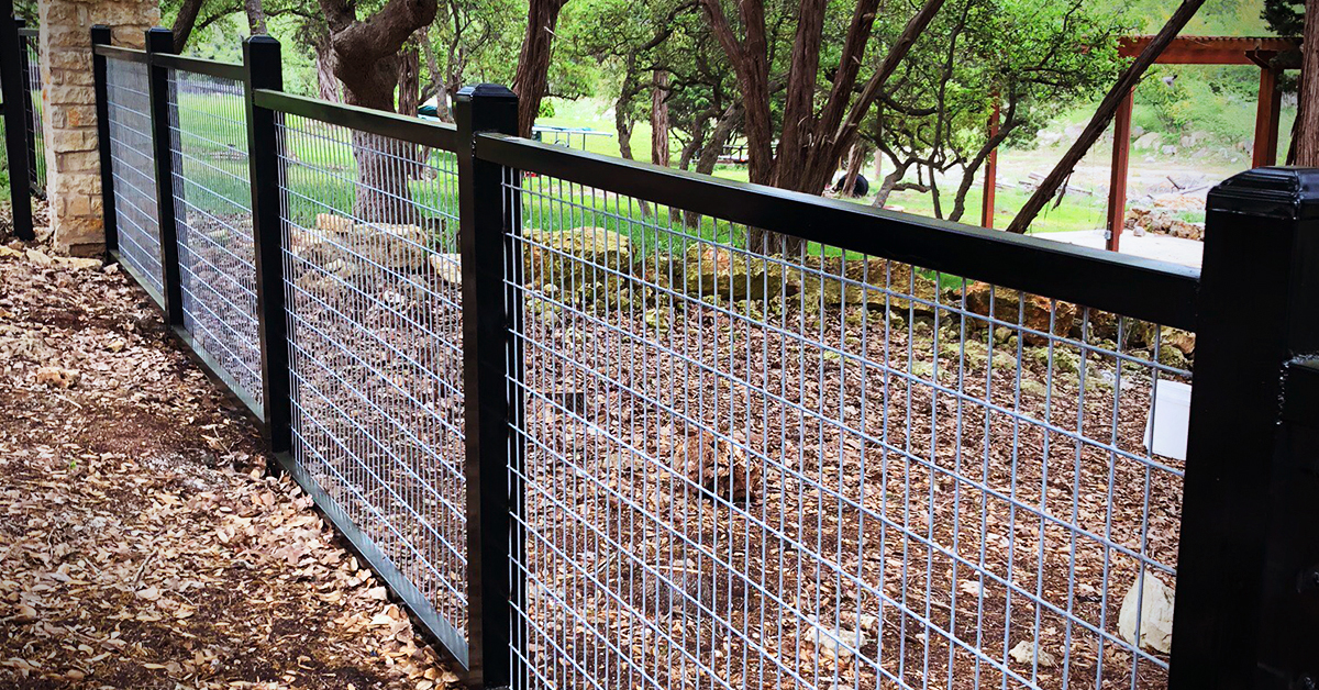 4′ Square Pipe Fence W Cattle Panel Comal Fence
