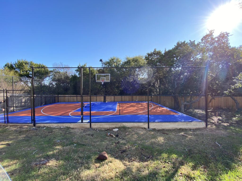 Black Vinyl Basketball Court