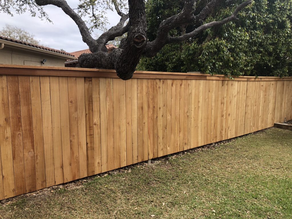 Privacy Wood Fence With Cap & Trim