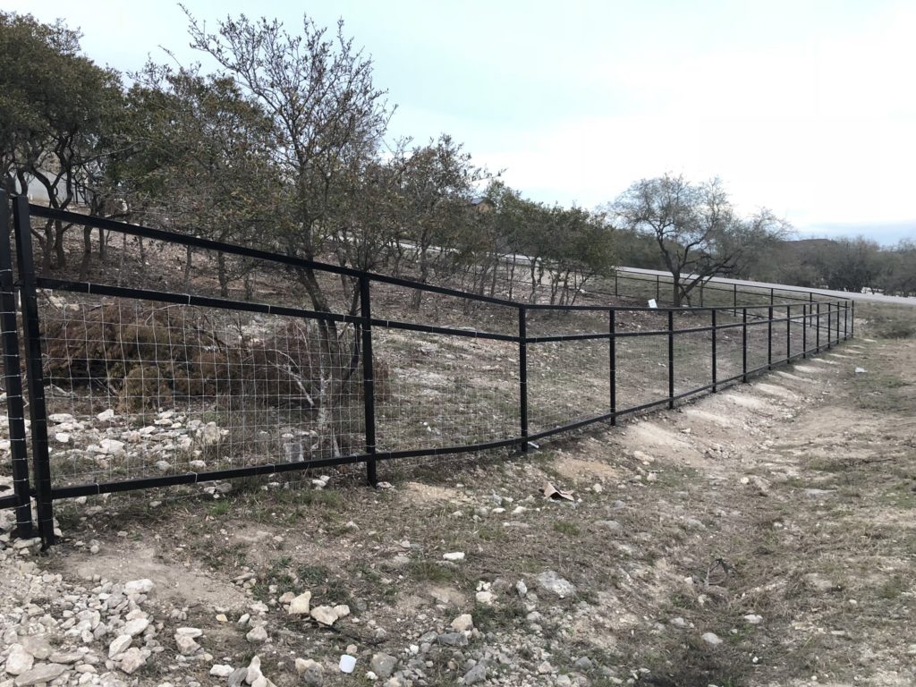 Square Pipe Fence 3 Rails 4x4 Wire 3